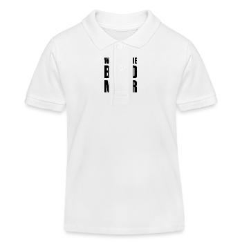 wir sind die brandmauer - Kinder Organic Poloshirt Mini Sprinter von Stanley/Stella - Weiß - Vorne