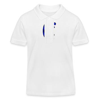 Confucius bleu - Polo enfant bio Stanley/Stella - blanc - Devant
