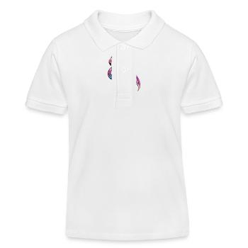 Flamingo Bunt - Kinder Organic Poloshirt Mini Sprinter von Stanley/Stella - Weiß - Vorne
