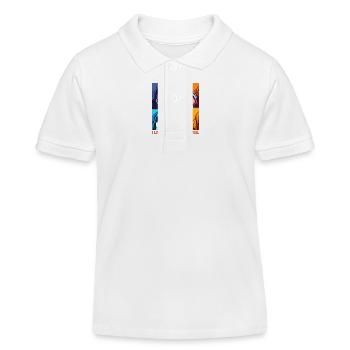 Je vis en étant coloré - Polo enfant bio Stanley/Stella - blanc - Devant