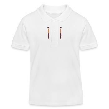Uhu Eule Vogel baby - Kinder Organic Poloshirt Mini Sprinter von Stanley/Stella - Weiß - Vorne