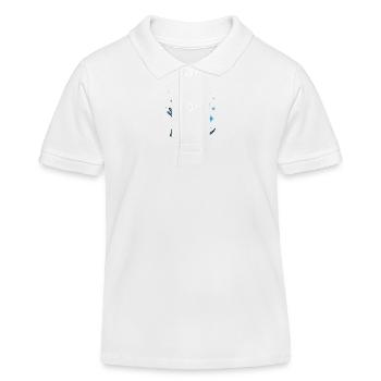 Alien with peace sign - Kids Organic Polo Shirt by Stanley/Stella - white - Front