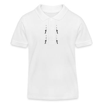 Mann-in-der-Mittel-Angriff - Kinder Organic Poloshirt Mini Sprinter von Stanley/Stella - Weiß - Vorne