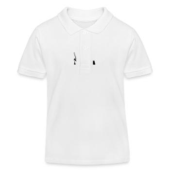Alien with peace sign - Kids Organic Polo Shirt by Stanley/Stella - white - Front