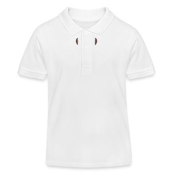 Brown Bear Head Popsicle - Kids Organic Polo Shirt by Stanley/Stella - white - Front