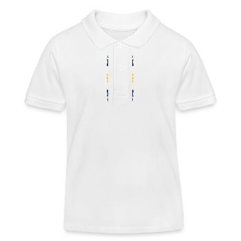Papagei Sittich - Kinder Organic Poloshirt Mini Sprinter von Stanley/Stella - Weiß - Vorne