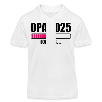 Opa 2025 - Kinder Organic Poloshirt Mini Sprinter von Stanley/Stella - Weiß - Vorne