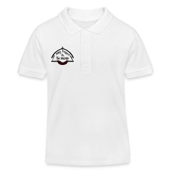 Funny Sausage Humor Design - Polo enfant bio Stanley/Stella - blanc - Devant