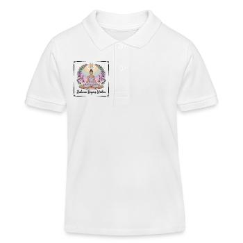 Balance Begins Within - Yoga - Kinder Organic Poloshirt Mini Sprinter von Stanley/Stella - Weiß - Vorne