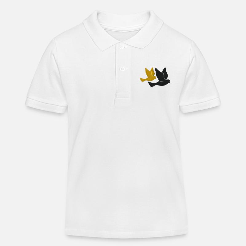 Oiseaux - Polo enfant bio Stanley/Stella - blanc