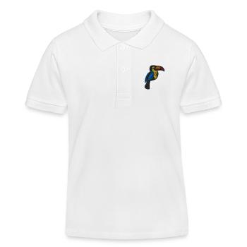Oiseau exotique - Polo enfant bio Stanley/Stella - blanc - Devant