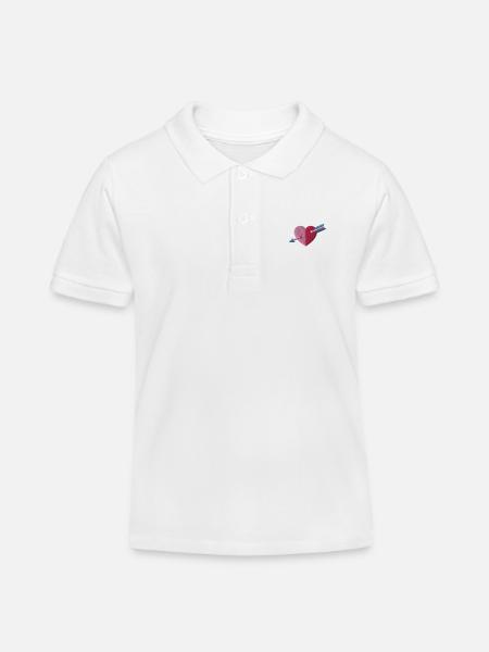 Heart - Kinder Organic Poloshirt Mini Sprinter von Stanley/Stella - Weiß