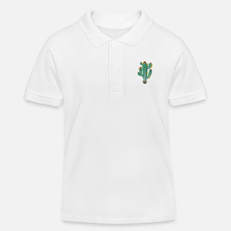 Cactus 1 - Polo enfant bio Stanley/Stella - blanc