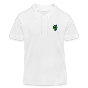 Twofaced alien - Kinder Organic Poloshirt Mini Sprinter von Stanley/Stella - Weiß - Vorne
