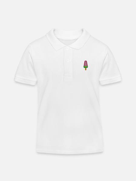 Eis am Stiel - Kinder Organic Poloshirt Mini Sprinter von Stanley/Stella - Weiß