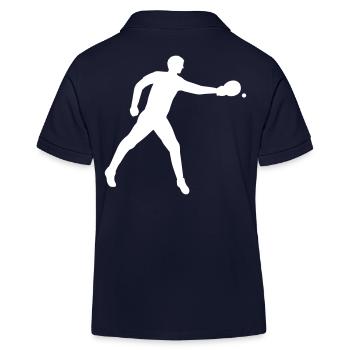 Spieler beim Tischtennis - Kinder Organic Poloshirt Mini Sprinter von Stanley/Stella - Navy - Hinten