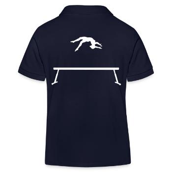 Turnen am Schwebebalken - Kinder Organic Poloshirt Mini Sprinter von Stanley/Stella - Navy - Hinten