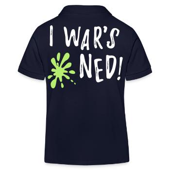 I wars ned - funny Bavarian saying gift - Kids Organic Polo Shirt by Stanley/Stella - navy - Back