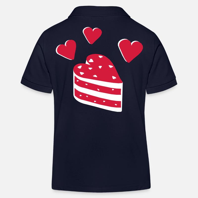 backen mit liebe (no-text,2c) - Kinder Organic Poloshirt Mini Sprinter von Stanley/Stella - Navy