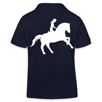 L’élégance équestre - Polo enfant bio Stanley/Stella - bleu marine - Dos