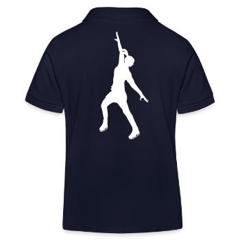 Princesse des glaces en blanc - Polo enfant bio Stanley/Stella - bleu marine - Dos