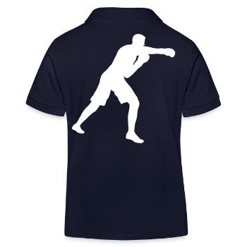 Boxe Design Cadeau Idée Boxer - Polo enfant bio Stanley/Stella - bleu marine - Dos