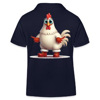 Poule fougueuse avec bottes - Polo enfant bio Stanley/Stella - bleu marine - Dos