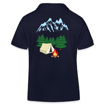Gebirge Bergsteiger Expedition Abenteuer Camping - Kinder Organic Poloshirt Mini Sprinter von Stanley/Stella - Navy - Hinten