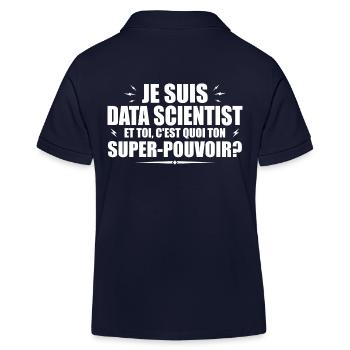 Ich bin Data Scientist. Deine Superkraft? - Kinder Organic Poloshirt Mini Sprinter von Stanley/Stella - Navy - Hinten
