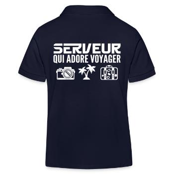 Reisende & Kellner: Leidenschaft & Entdeckung - Kinder Organic Poloshirt Mini Sprinter von Stanley/Stella - Navy - Hinten