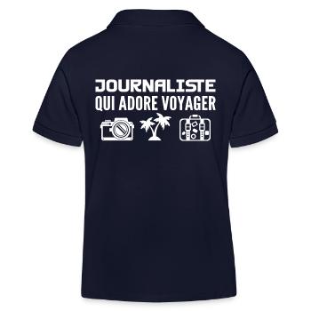 Reisende & Journalisten: Leidenschaft & Entdeckung - Kinder Organic Poloshirt Mini Sprinter von Stanley/Stella - Navy - Hinten