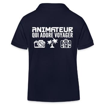 Reisende und Entertainer: Leidenschaft und Entdeckung - Kinder Organic Poloshirt Mini Sprinter von Stanley/Stella - Navy - Hinten