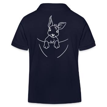 Baby Beuteltier Känguru Kinder Kleinkind Tiere Zoo - Kinder Organic Poloshirt Mini Sprinter von Stanley/Stella - Navy - Hinten