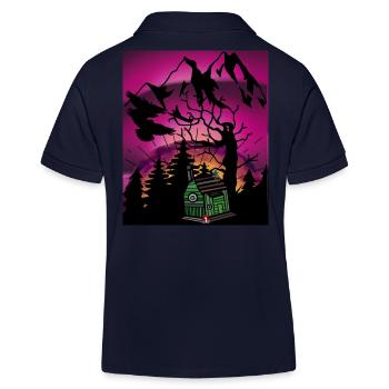 Horizont Waldbewohner Kinder Märchen Märchenfigur - Kinder Organic Poloshirt Mini Sprinter von Stanley/Stella - Navy - Hinten