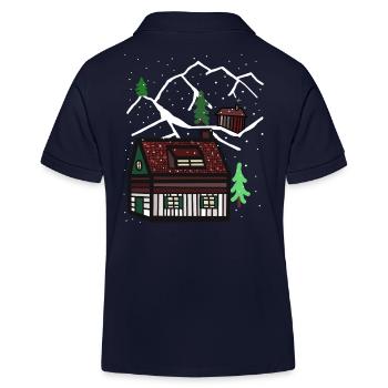 Hiver Noël Tyrol Alpes Alm Neige Noël Nature - Polo enfant bio Stanley/Stella - bleu marine - Dos