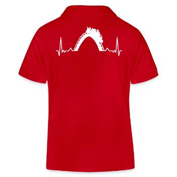 Amusement parks, fairground, funfair - Kids Organic Polo Shirt by Stanley/Stella - red - Back