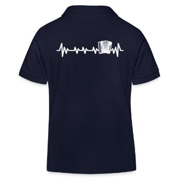 Accordéon Musicien Accordéon Heartbeat - Polo enfant bio Stanley/Stella - bleu marine - Dos