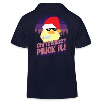 Plumer Noël - Ente mit Messer Duck with Knife - Polo enfant bio Stanley/Stella - bleu marine - Dos