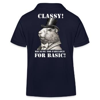 Capybara - Kids Organic Polo Shirt by Stanley/Stella - navy - Back