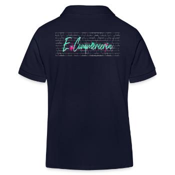 Online-Händler Abschluss-Geschenk E-Commercerin - Kinder Organic Poloshirt Mini Sprinter von Stanley/Stella - Navy - Hinten