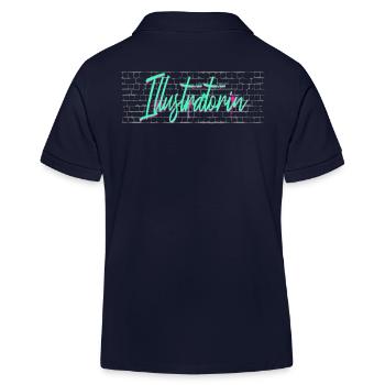 Designer Abschluss-Geschenk Illustratorin - Kinder Organic Poloshirt Mini Sprinter von Stanley/Stella - Navy - Hinten