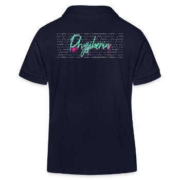 Physik Abschluss-Geschenk Physikerin - Kinder Organic Poloshirt Mini Sprinter von Stanley/Stella - Navy - Hinten
