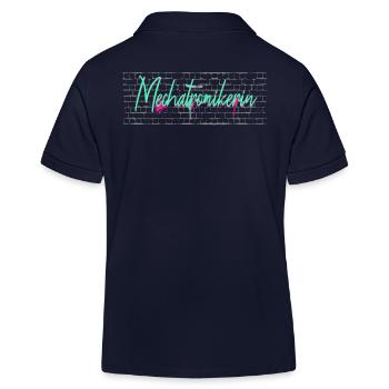 KFZ-Schrauber Abschluss-Geschenk Mechatronikerin - Kinder Organic Poloshirt Mini Sprinter von Stanley/Stella - Navy - Hinten