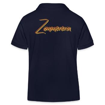 Zimmermann Abschluss-Geschenk Zimmererin - Kinder Organic Poloshirt Mini Sprinter von Stanley/Stella - Navy - Hinten