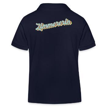 Zimmermann Abschluss-Geschenk Zimmererin - Kinder Organic Poloshirt Mini Sprinter von Stanley/Stella - Navy - Hinten