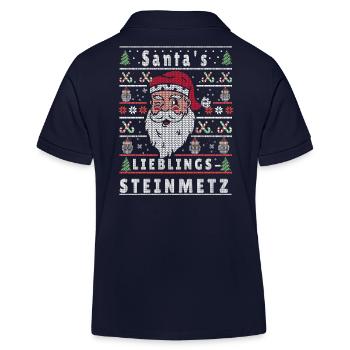 Noël moche LE TAILLEUR DE PIERRE PRÉFÉRÉ DU PÈRE NOËL - Polo enfant bio Stanley/Stella - bleu marine - Dos