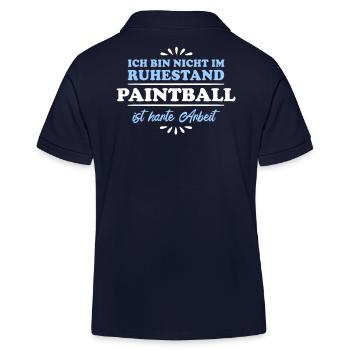 Pensionné Retraité Paintball - Polo enfant bio Stanley/Stella - bleu marine - Dos