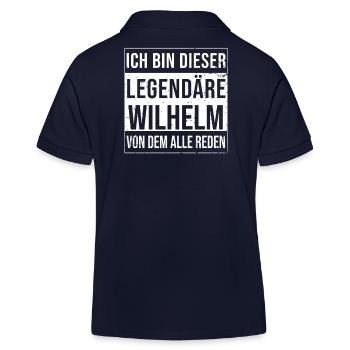 I'm this legendary for Wilhelm - Kids Organic Polo Shirt by Stanley/Stella - navy - Back