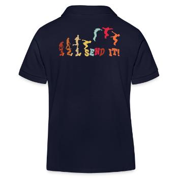 Parkour-send Freerunning Freerunner - Polo enfant bio Stanley/Stella - bleu marine - Dos