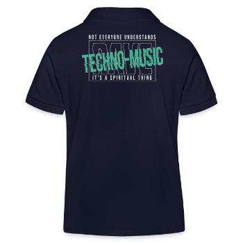 Hardcore-Rave Musik Raver EDM House-Music - Kinder Organic Poloshirt Mini Sprinter von Stanley/Stella - Navy - Hinten